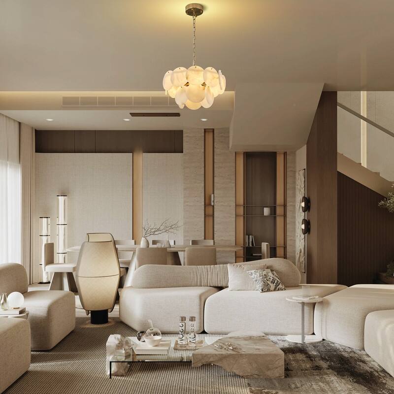 KAYLA Modern Natural Marble Living Room Chandeliers