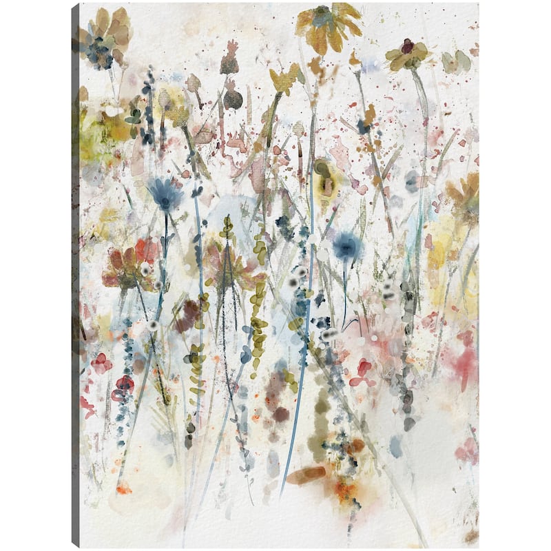 Watercolor Wildflowers Portrait II By Studio Arts Canvas Art Print