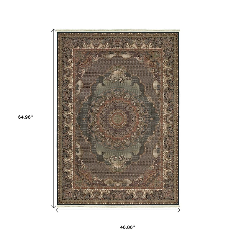 HomeRootsMedallion Traditional Runner Area Rug