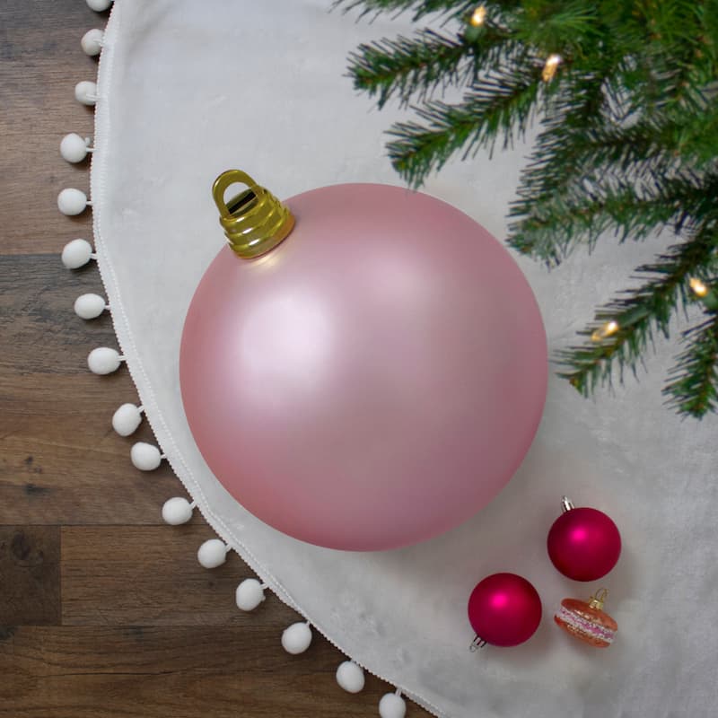 Bubblegum Pink Matte Shatterproof Christmas Ball Ornament