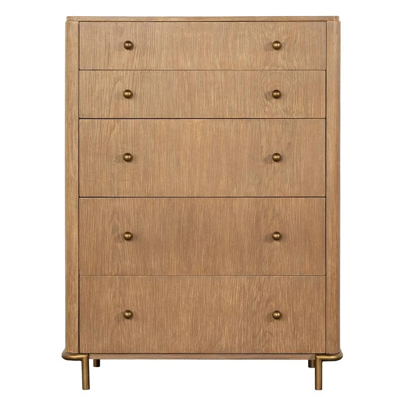 Stevie Sand Wash Rectangular 5-drawer Chest