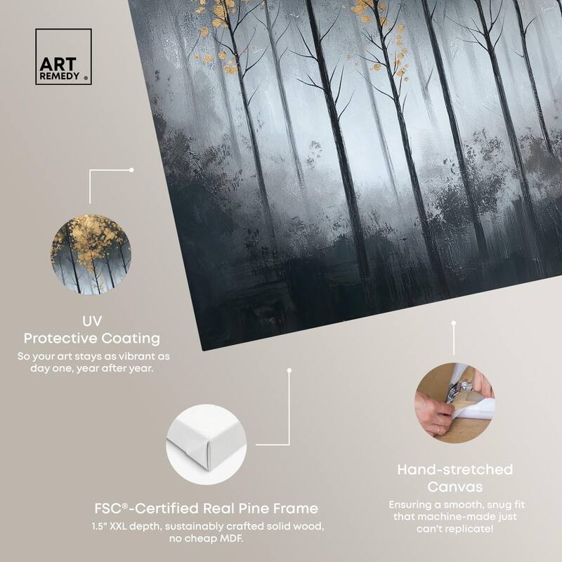 Gilded Grove Canvas by Art Remedy, Gallery Wrapped