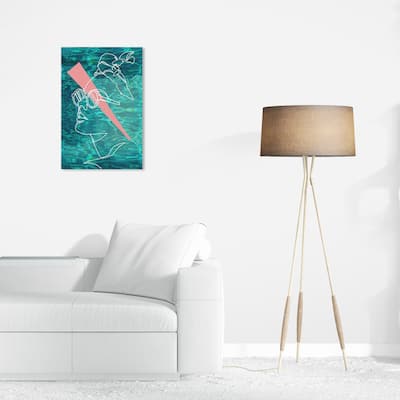 Wynwood Studio Canvas Fashion and Glam Wave Pool Blue and Turquoise Modern & Contemporary Wall Art Canvas Print