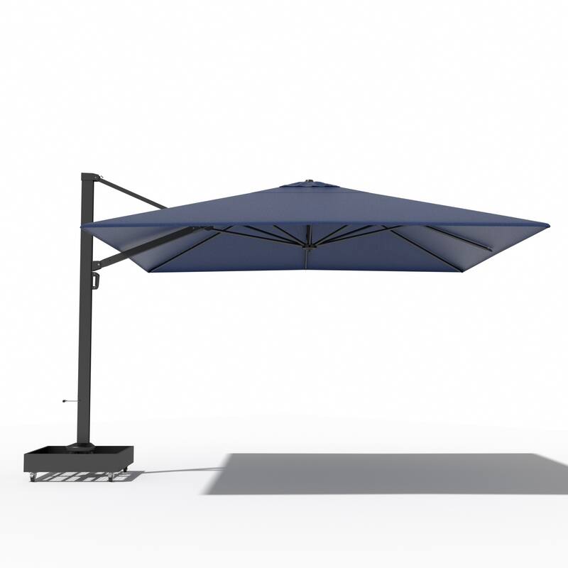Outdoor Patio Umbrella,12 x 12 Shade Area with Base for Outdoor Dining Relax - Navy Blue