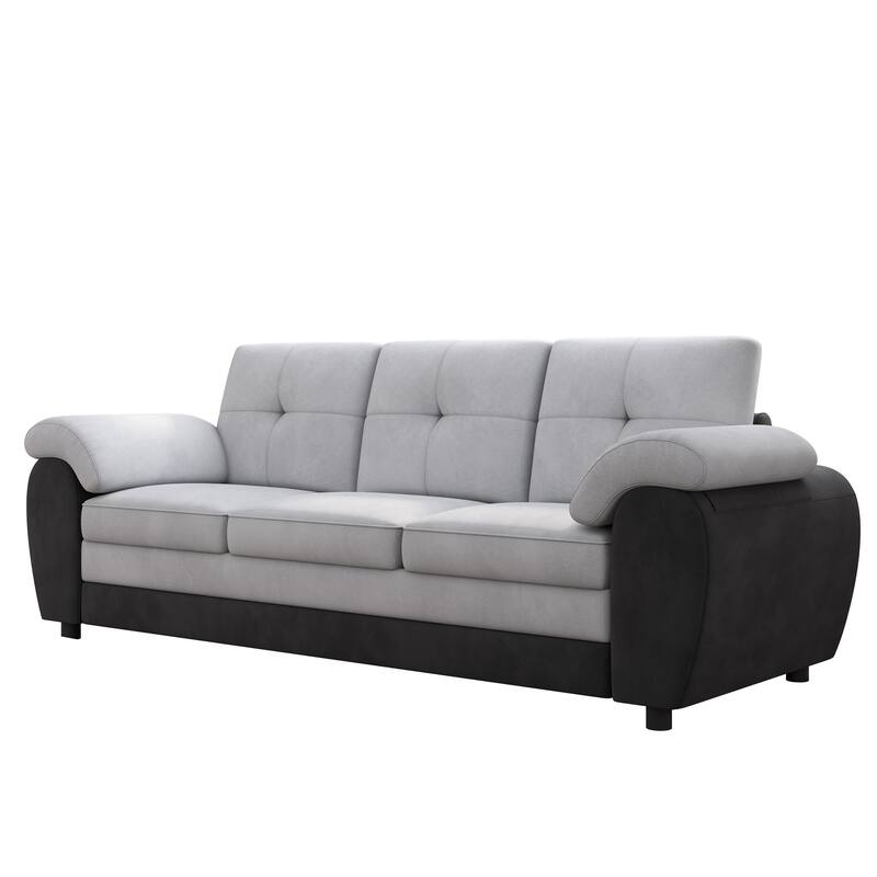 81.9" Eucalyptus 3-Seater Sofa with Wide Armrests, Hardwood Construction, and 900 lbs Weight Capacity