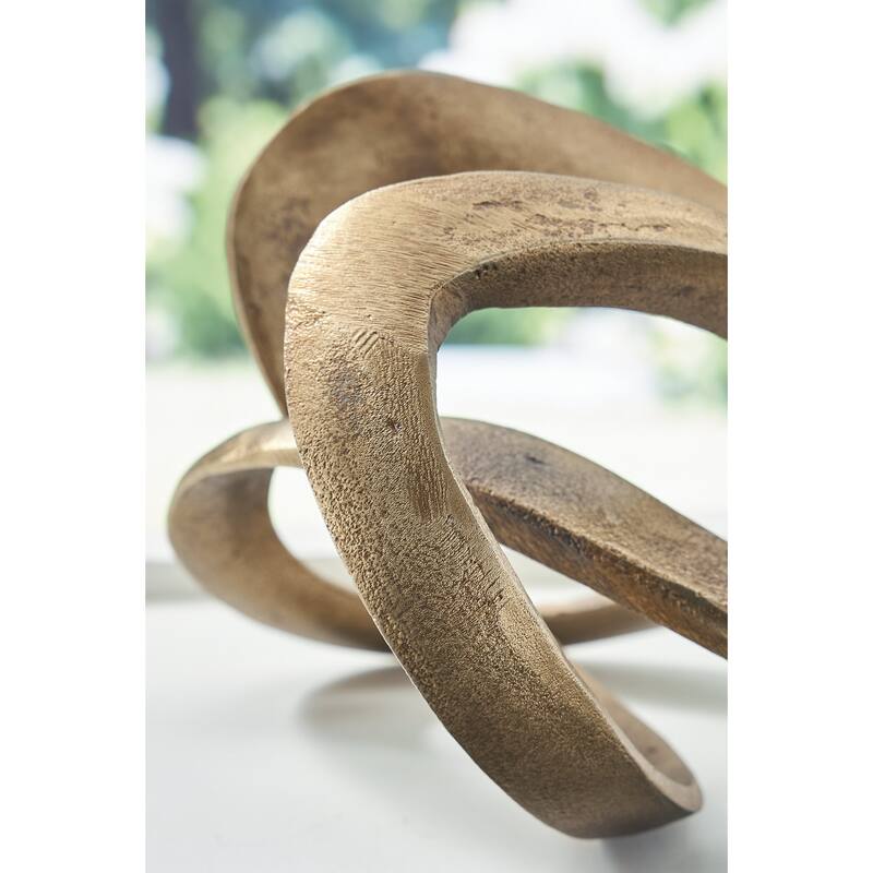 Signature Design by Ashley Dunnruck Antique Brass Finish Sculpture - 12" W x 8.25" D x 8" H