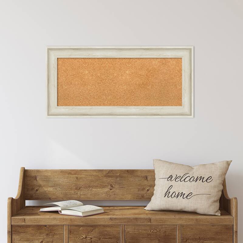Regal Birch Cream Framed Cork Bulletin Memo Board
