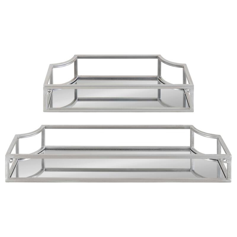 Kate and Laurel Ciel Metal Wall Shelf Set - 2 Piece
