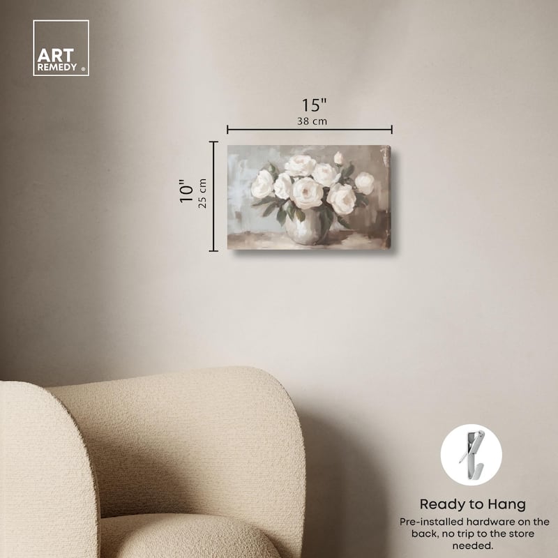 Creamy Cascade Cluster II Canvas by Art Remedy, Gallery Wrapped