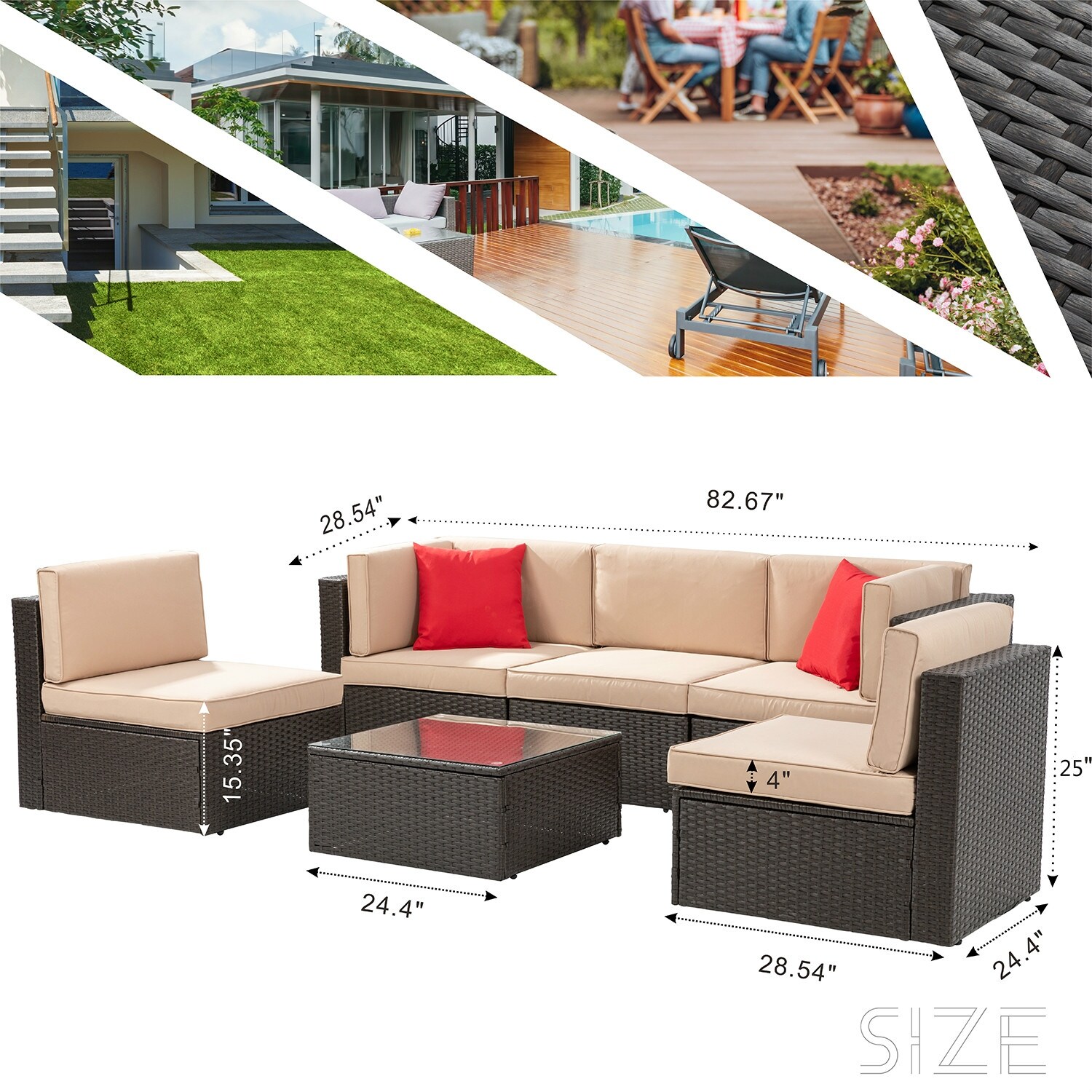 Futzca 6 Piece Small Patio Furniture Sets On Sale Bed Bath