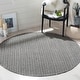 preview thumbnail 25 of 56, SAFAVIEH Montauk Glyn Handmade Cotton Area Rug 6' Round - Ivory/Black