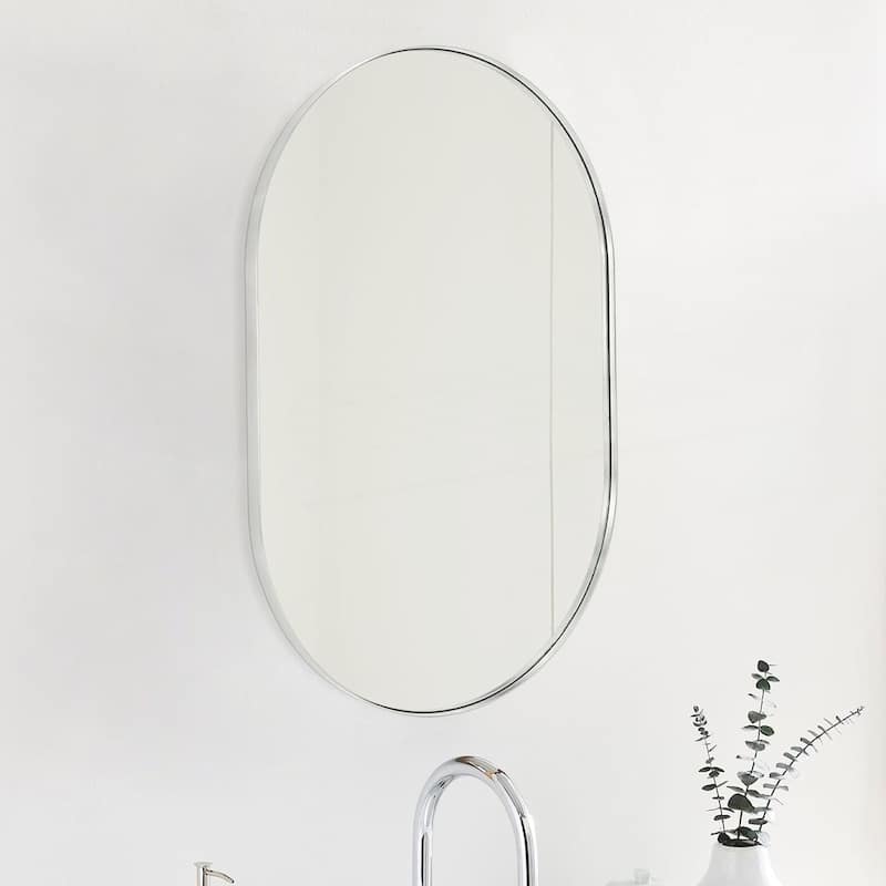 20 x 33 Inch Metal Oval Mirror