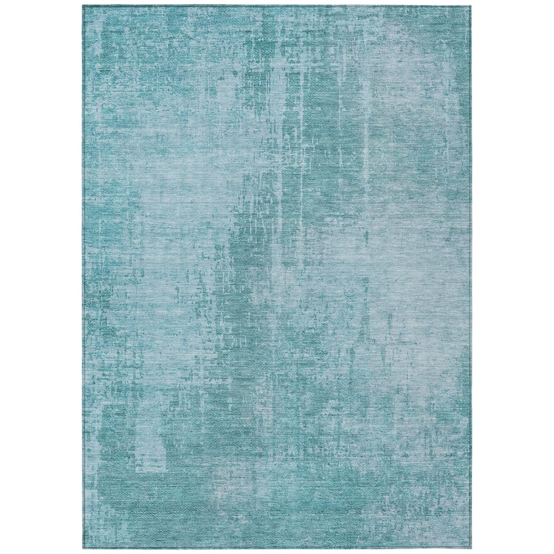 Machine Washable Indoor/ Outdoor Chantille Abstract Ombre Rug