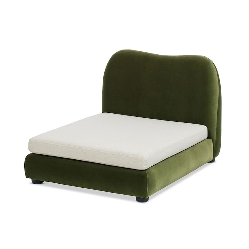 Jennifer Taylor Home Roman Upholstered Modern Pet Bed, Small to Medium Dog or Cat - Olive Green - Foam - Olive Green
