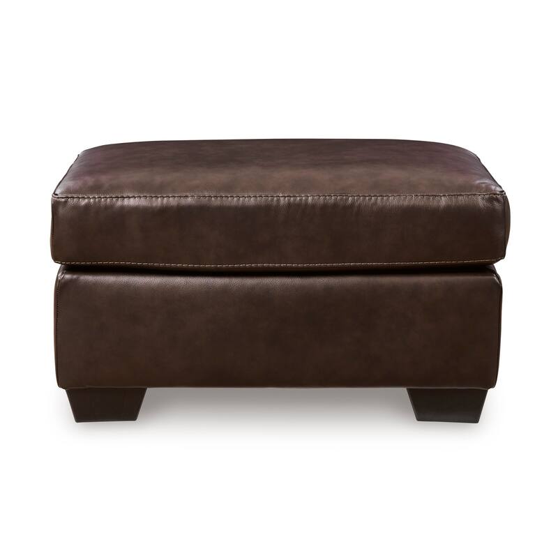Roundhill Furniture Holmes Leather Upholstered Ottoman