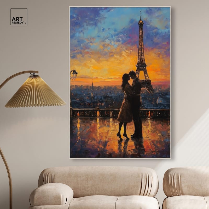 Eiffel Tower Romance Canvas by Art Remedy