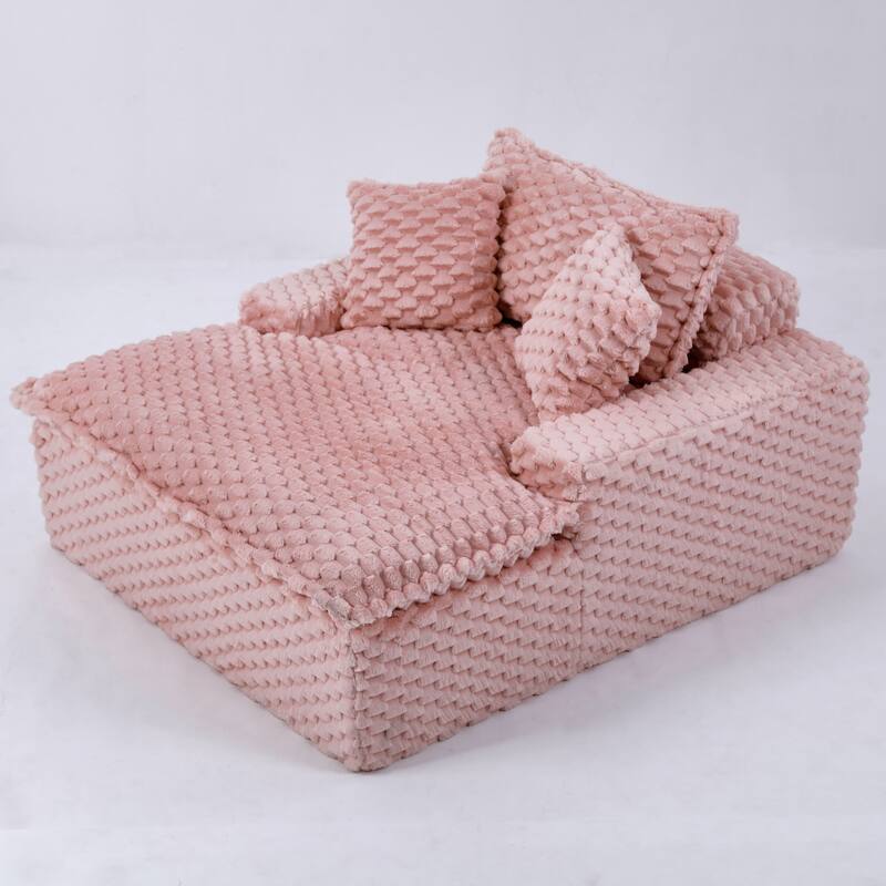 51-inch Pink Corduroy Sofa for Multiple Scenarios
