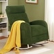 preview thumbnail 10 of 19, Set of 2 Rocking Chairs, Upholstered Nursery Glider Rocker, Recliner Armchair with Side Pocket for Living Room Bedroom Green