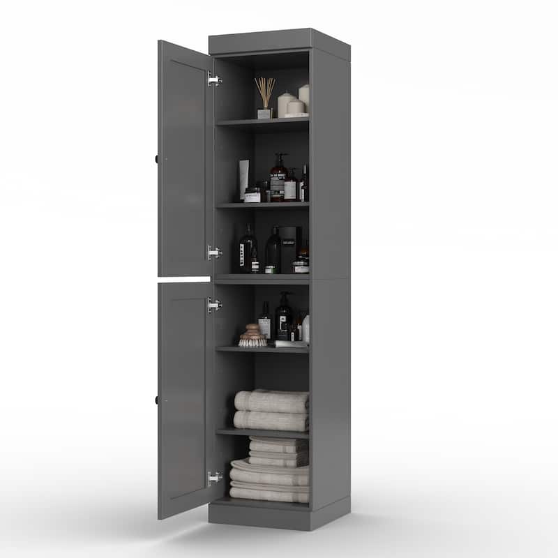 Palace Imports 100% Solid Wood 16.5" Bathroom Storage Cabinet with Shaker Doors and Adjustable Shelves