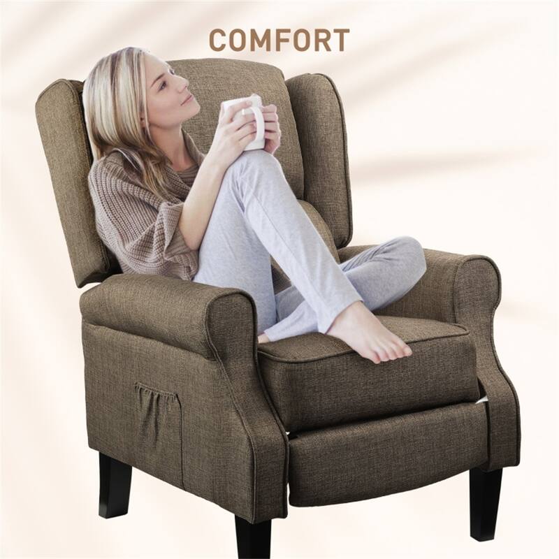 Electric Massage Recliner Chair with Lumbar Heat, Vibrating Back & Footrest