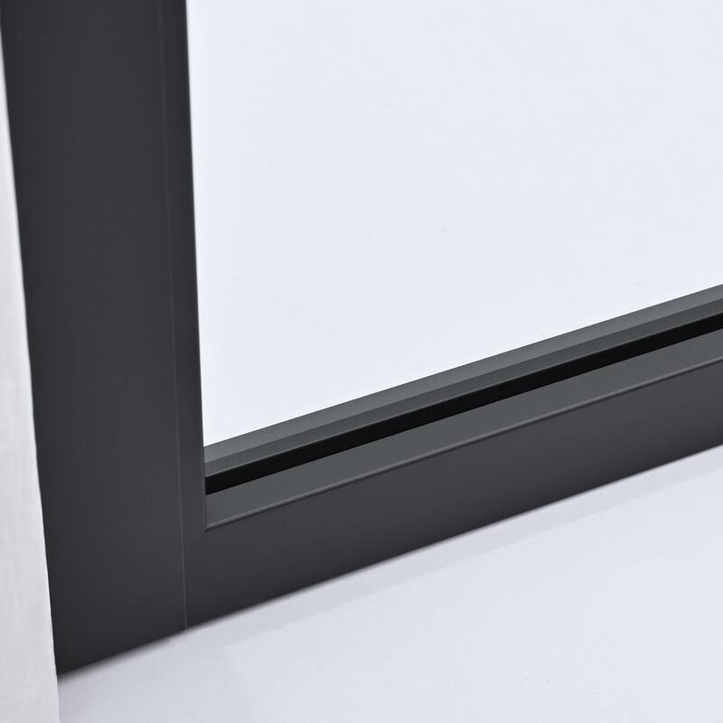 Arcos 34" W x 74" H Framed Fixed Glass Panel