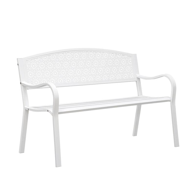 Maypex 2-Person Metal Outdoor Garden Bench