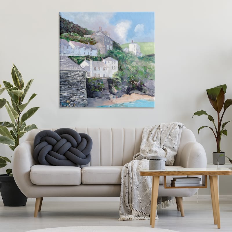 Stupell Coastal Village Beach Canvas Wall Art Design By Meredith Howse