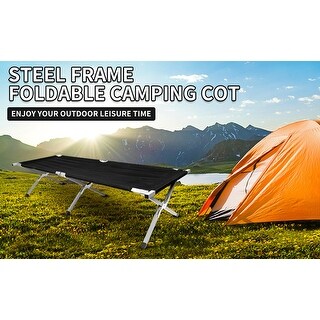 Portable Folding Camping Cot, Sleeping Bed with Storage Bag Bed Bath  Beyond 37996828