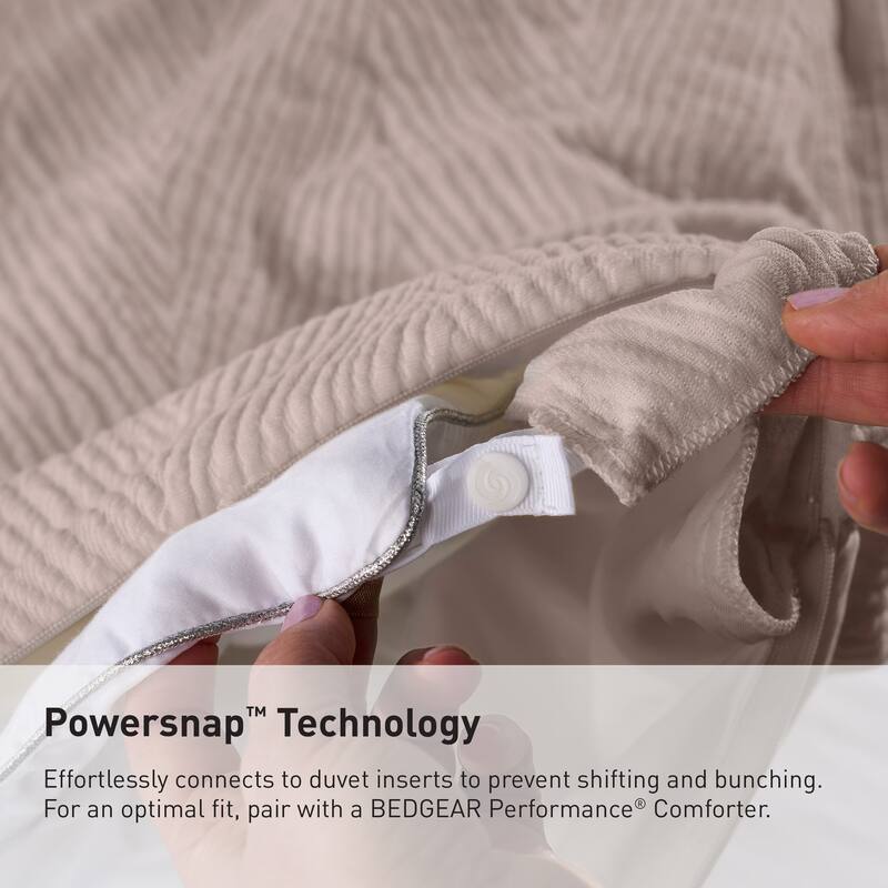 BEDGEAR Performance Duvet Cover and Sham Set - Moisture-Wicking Breathable Cooling Bedding