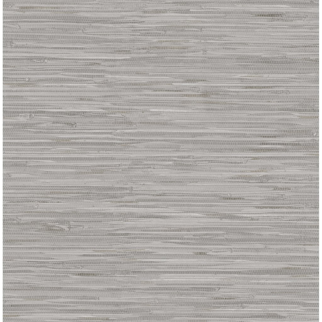 NuWallpaper Grey Faux Grassweave Peel and Stick Wallpaper