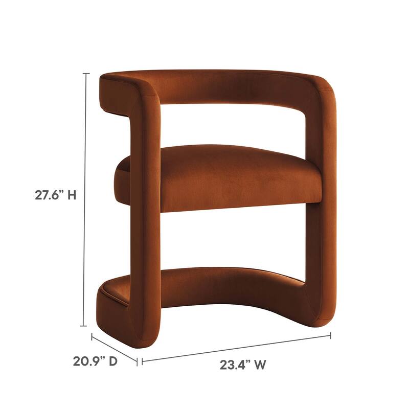 Bowie Performance Velvet Barrel Accent Chair