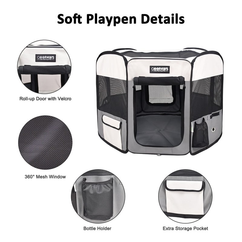 Jespet Soft-Sided Folding Dog & Cat Playpen