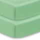 preview thumbnail 30 of 33, BreathableBaby Cotton Percale Fitted Sheet, For 52" x 28"/132 x 71 cm Crib & Toddler Bed Mattress, Solids (2-Pack) Green