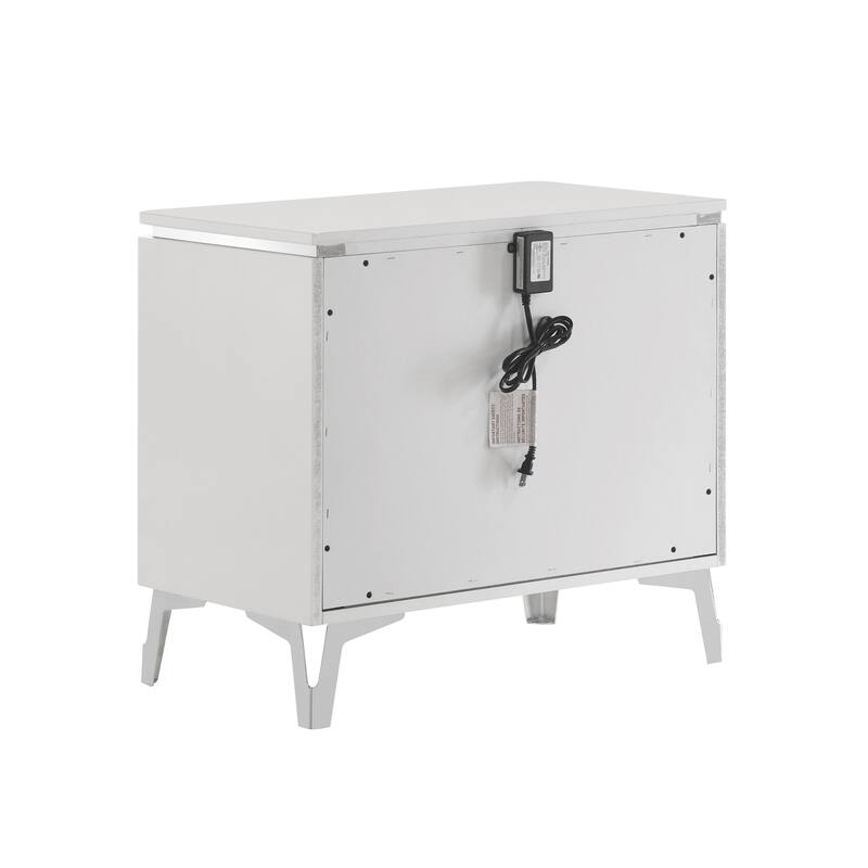 2-drawer Nightstand with Dual USB Port