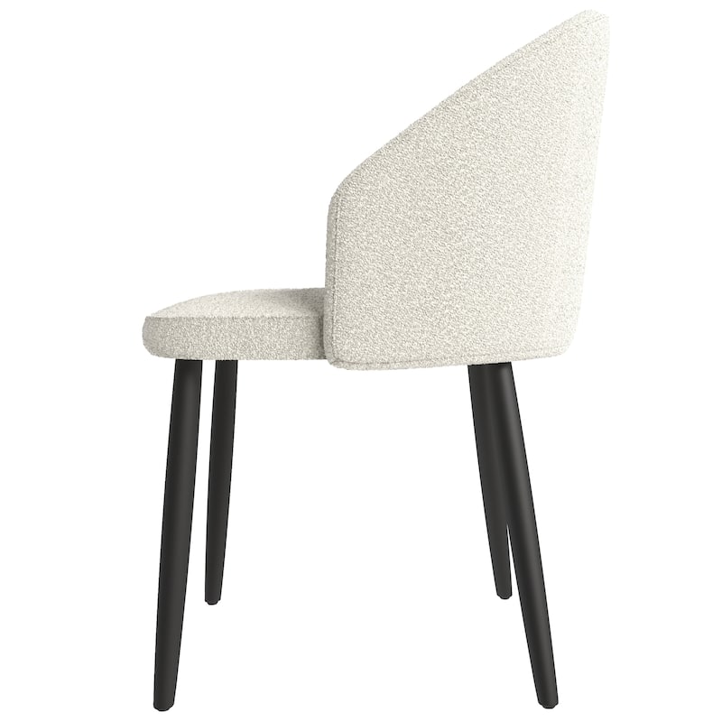Upholstered Dining Chair in Leather/Fabric/Boucle with Wood Legs Set of 4 Paradiso Collection