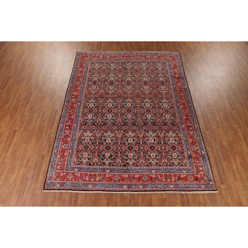 All-Over Mood Vintage Persian Area Rug Handmade Wool Carpet - 8'8" x 11'8"