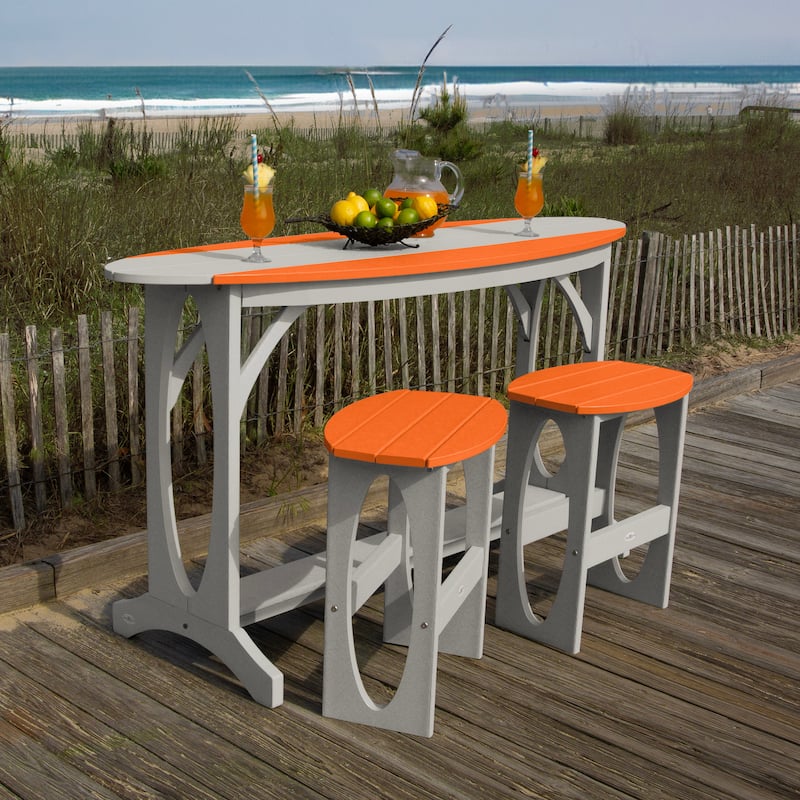 Shoreline Surfboard 3-Piece Bar Height Balcony Set