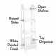preview thumbnail 4 of 19, RiverRidge Kids 4-Tier 13in Ladder Shelf Toy Organizer with 3 Open Display Shelves - White with Two 5" Fabric Bins