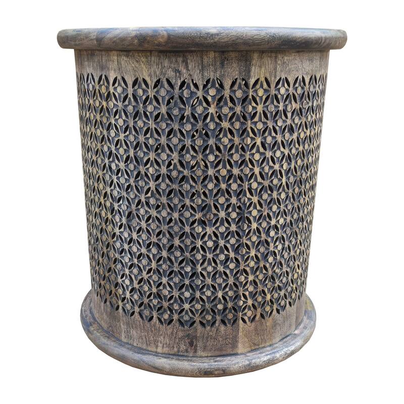 Sumter 17inch Diameter Mango Wood Drum Side Table On Sale Bed Bath & Beyond 33060876