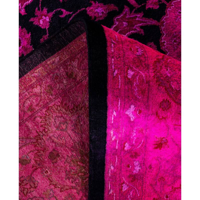 Overdyed One-of-a-Kind Hand-Knotted Area Rug - Pink - 8' 2" x 10' 4"