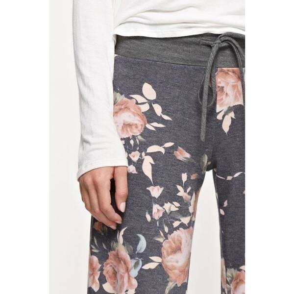 Shop Rose Floral Print Casual Lounge Pants Overstock 23041967