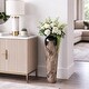 preview thumbnail 2 of 20, Tapered Iron Vase with Marbleized Finish - Modern Flower Vase