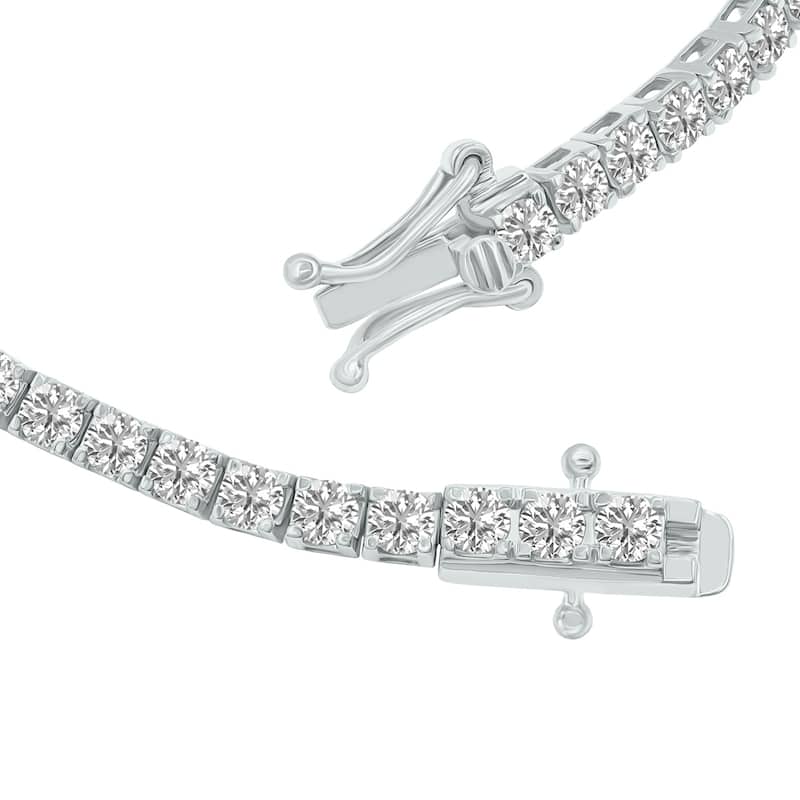 Marquee 5 Carat TW Lab Grown Diamond Tennis Bracelet in 14K White Gold