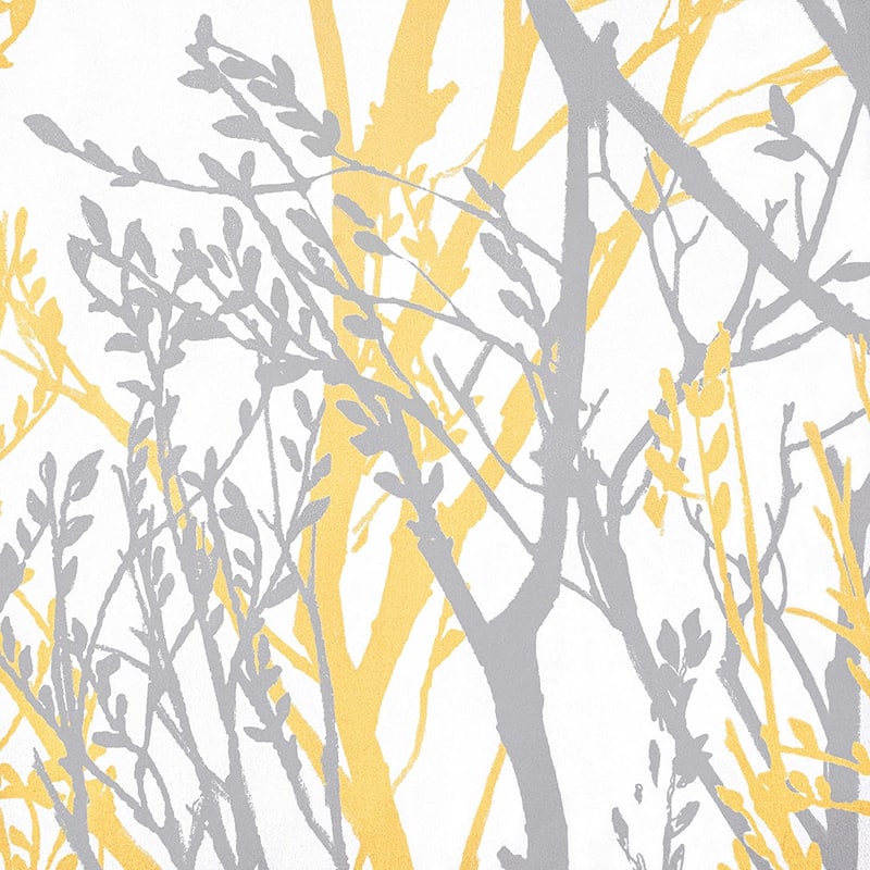DriftAway Tree Branch Abstract Ink Printing Lined Thermal Insulated Window Curtain Valance Rod Pocket Single 52 x 14