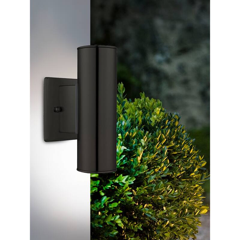 Eglo Riga 2-light Matte Black Wall Sconce - Matte Black