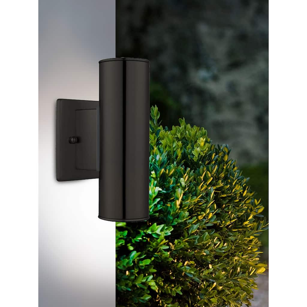 Eglo Riga 2-light Matte Black Wall Sconce