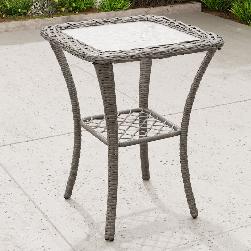 Corvus Livorno Outdoor 3-piece Steel Wicker Swivel Chat Set