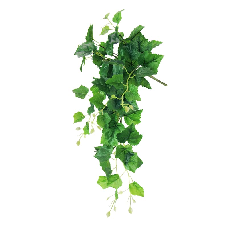 Artificial Grape Leaf Ivy Leaf Vine Hanging Plant Greenery Foliage Bush 24in - 24" L x 12" W x 6" DP