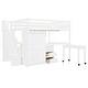 preview thumbnail 8 of 110, Twin/Full Size Loft Bed with Storage Staircase, Wardrobe and Desk, Solid Wood Loft Bedframe with 2 Storage Drawers and Shelves