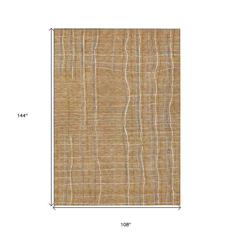 HomeRoots Striped Transitional Rectangle Outdoor Rug